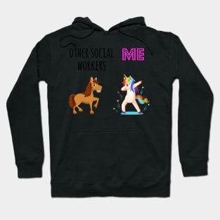 unicorn social worker, Funny Social Worker Gift Hoodie